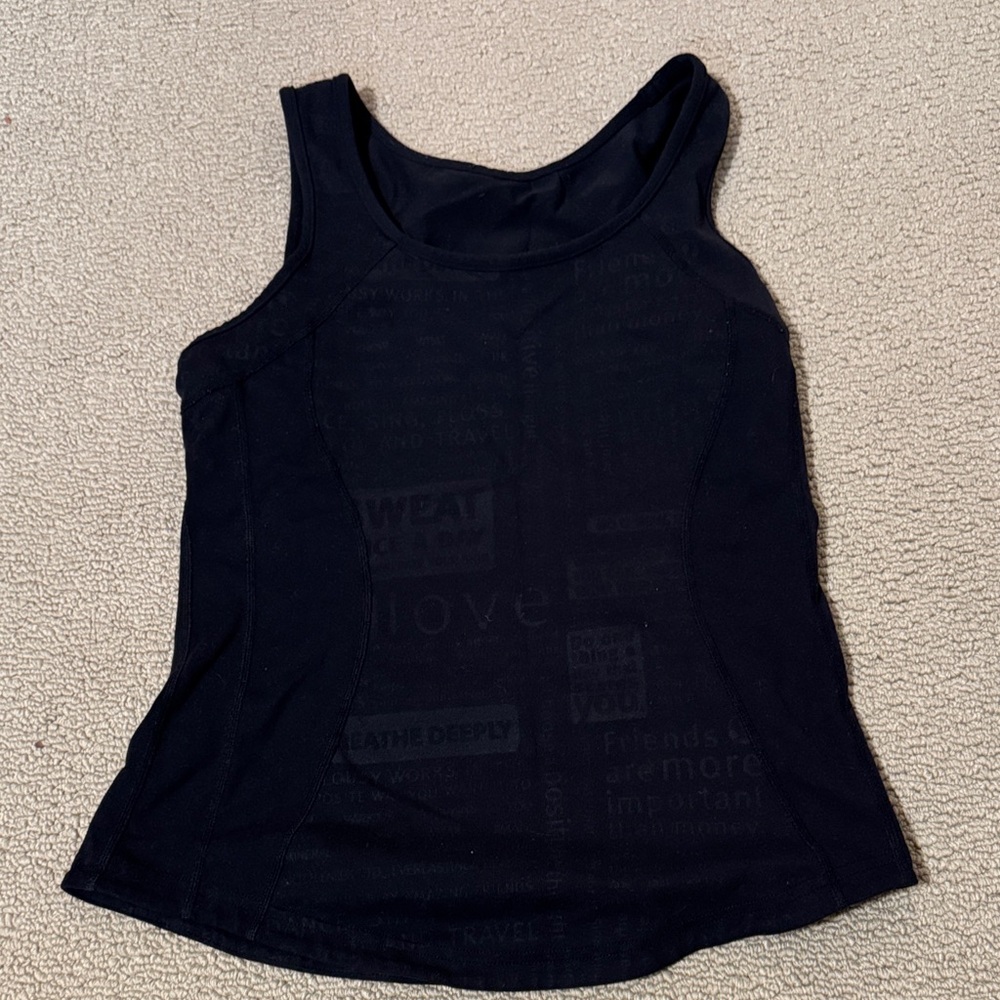 lululemon athletica Black Tank Top